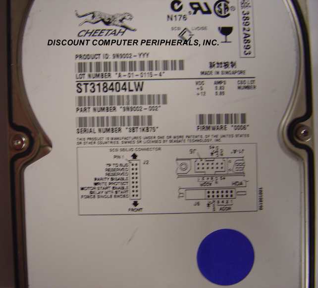 SEAGATE ST318404LW - 18.4GB 3.5IN SCSI 68PIN - 3 Day Lead Time T