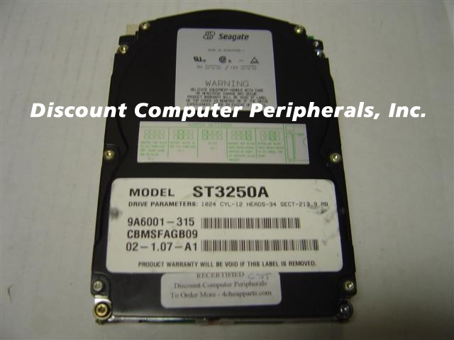 SEAGATE ST3250A - 214MB 3.5IN 3H IDE - 3 Day Lead Time To Ship.