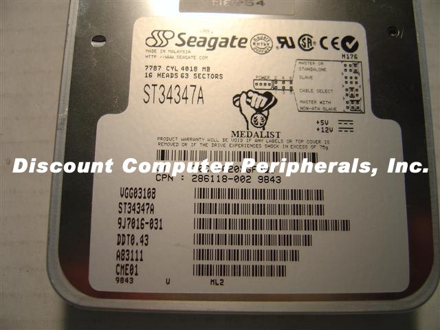 SEAGATE ST34347A - 4.3GB 3.5LP IDE