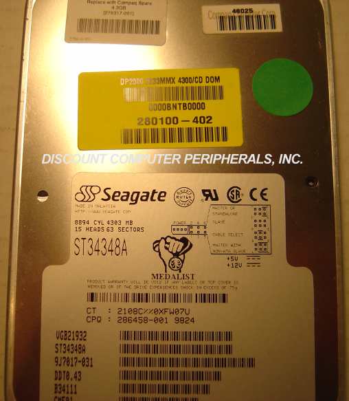 SEAGATE ST34348A - 4.3GB 3.5LP IDE