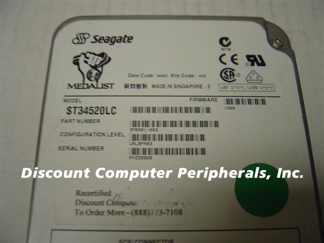 SEAGATE ST34520LC - 4.5GB 3.5LP SCSI 80PIN