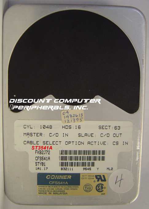 SEAGATE ST3541A - 540MB 3.5IN 3H IDE - Call or Email for Quote.