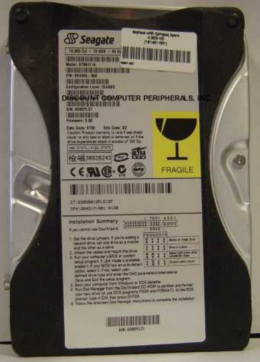 SEAGATE ST38411A - 8.4GB 3.5IN IDE 3H - Call or Email for Quote.