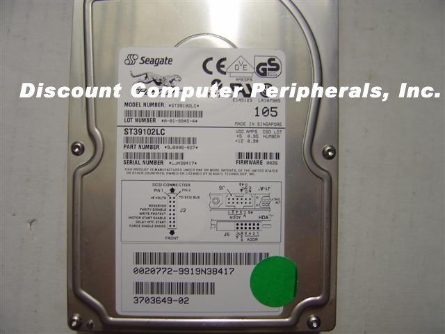 SEAGATE ST39102LC - 9.1GB 3.5IN SCA 80PIN - Call or Email for Qu