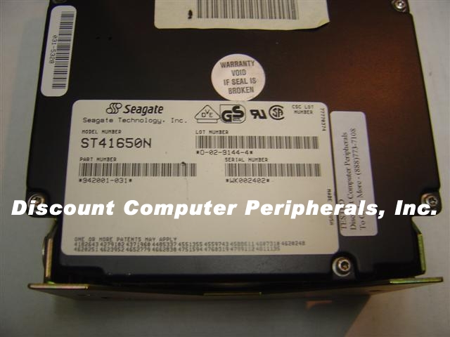 SEAGATE ST41650N - 1.6GB 5.25IN SCSI 50PIN FH - 3 Day Lead Time