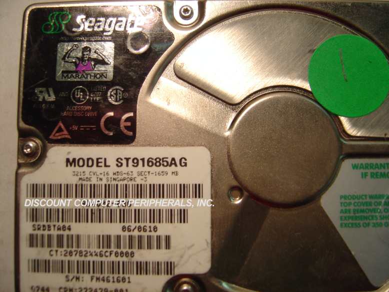 SEAGATE ST91685AG - 1.6GB 2.5IN IDE - Call or Email for Quote.