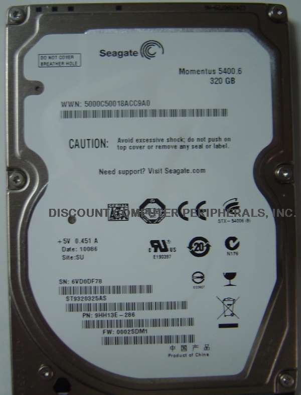 SEAGATE ST9320325AS - 320GB 5400RPM SATA-2 2.5in LAPTOP DRIVE -