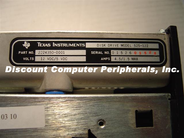 TEXAS INSTRUMENTS 525-122 - 20MB 5.25IN FH MFM