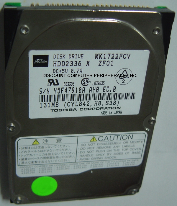 TOSHIBA MK1722FCV - 131MB 2.5IN LP IDE HDD2336 - Call or Email f