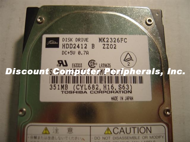 TOSHIBA MK2326FC - 340MB 2.5IN LP IDE HDD2412