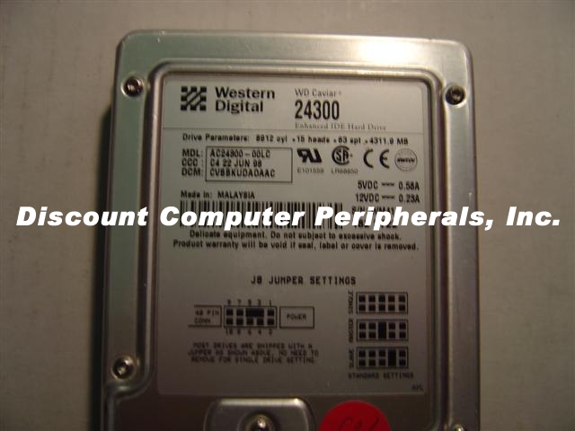 WESTERN DIGITAL AC24300 - 4.3GB 3.5IN 3H IDE - Call or Email for