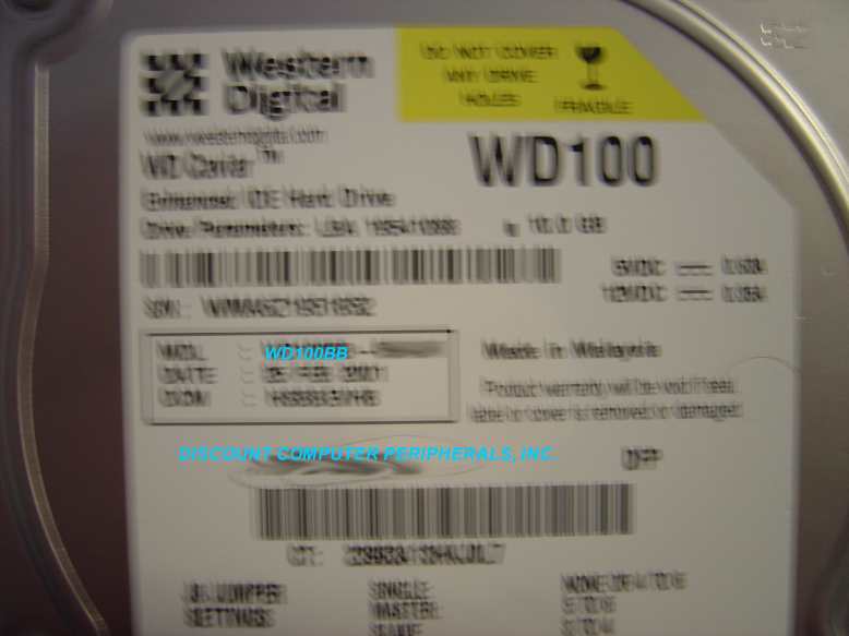 WESTERN DIGITAL WD100BB - 10GB 7200RPM ATA-100 3.5IN IDE LP - Ca