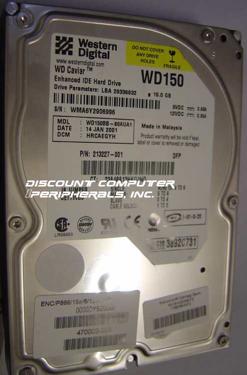 WESTERN DIGITAL WD150BB - 15GB 3.5IN IDE LP 7200RPM ATA-100 - Ca