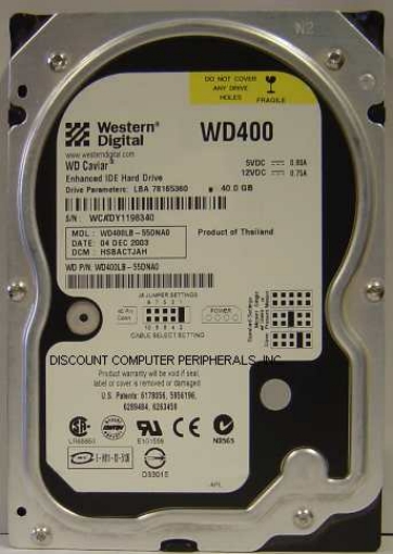 WESTERN DIGITAL WD400LB - 40GB 7200RPM ATA100 3.5IN IDE - Call o