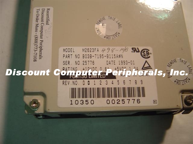FUJITSU M2623FA - 420MB 3.5IN HH SCSI 50PIN - Call or Email for