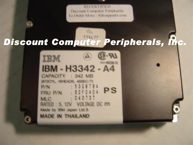 IBM H3342-A4 - 342MB 3.5IN 3H IDE