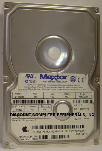 MAXTOR 91362U3 - 13.6GB 7200RPM ATA-66 3.5 IDE