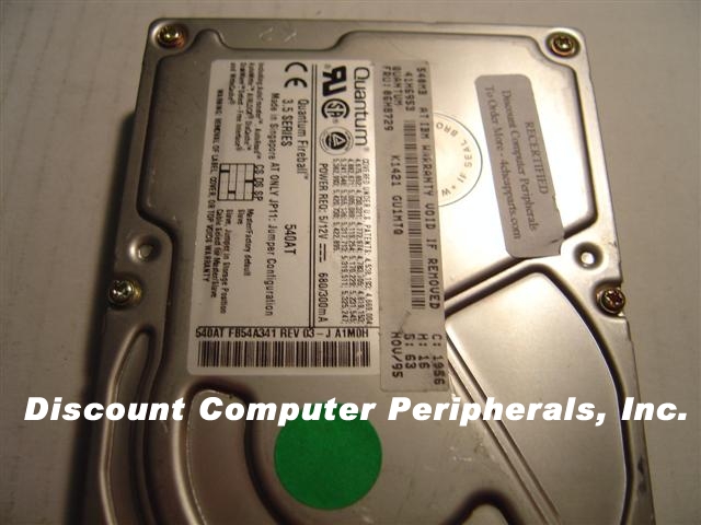 QUANTUM FB540AT - 544MB 3.5 IDE REPLACED BY PART NUMBER TR540AT