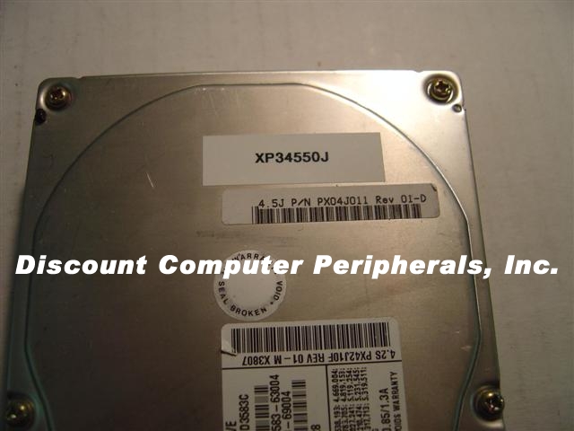 QUANTUM QM34550PX-SCA - 4.55GB 3.5 SCSI SCA LP 7200 RPM PX04J011