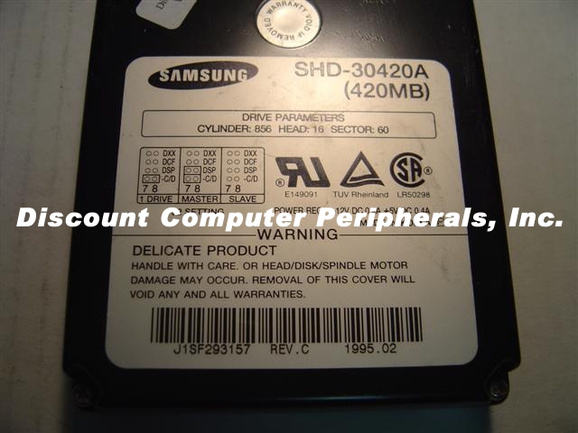 SAMSUNG SHD-30420A - 420MB 3.5IN 3H IDE - Call or Email for Quot