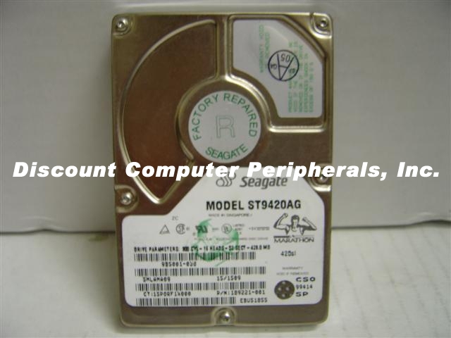 SEAGATE ST9420AG - 420MB 2.5IN IDE NOTEBOOK DRIVE - Call or Emai