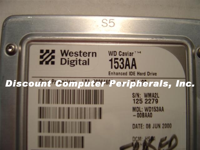 WESTERN DIGITAL WD153AA - 15.3GB 3.5IN IDE LP 5400RPM ATA66 - Ca